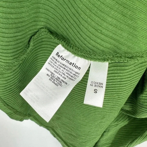 Reformation Hilo Knit Green Dress Small B1616 - Picture 4 of 4